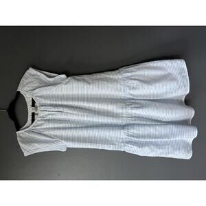 Crewcuts Light Blue and White Striped Casual Dress